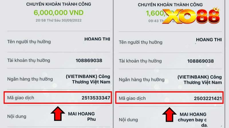Anh em nhớ lưu lại thông tin mã giao dịch để tiện đối soát khi có vấn đề xảy ra