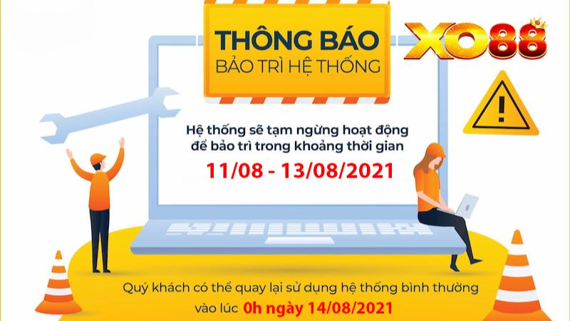 Thương hiệu sẽ không bồi thường tổn thất xuất hiện trong thời gian bảo trì có thông báo